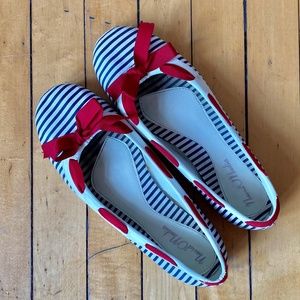 Red White and Blue Flats Size 39